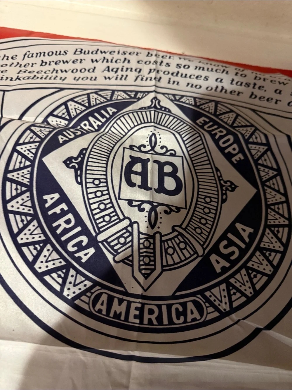 Budweiser Red, White, and Blue Branded Tapestry 3ft x 5ft